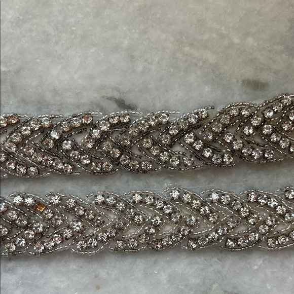 Rhinestone Beaded Bridal Belt | L - Picture 2 of 4